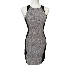 Rag & Bone Bodycon Sheath Dress White & Black Weave Pattern Size XSmall